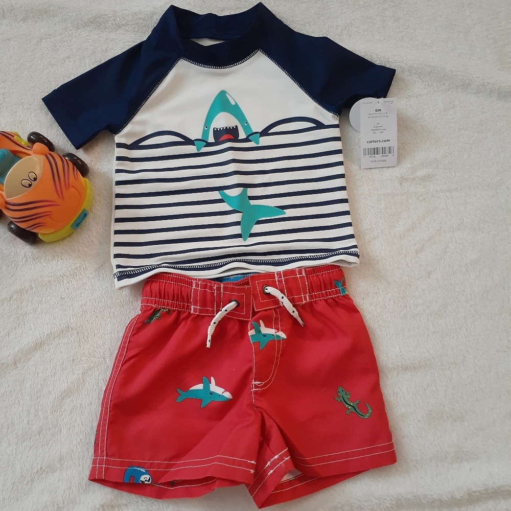 Carter's Baby Boys with graphic of Shark. - Picture 5 of 6